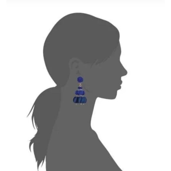 NEW Lilly Pulitzer SALSA COPA Clip On Statement EARRINGS Bright
Navy Beaded Gold - Picture 3 of 12